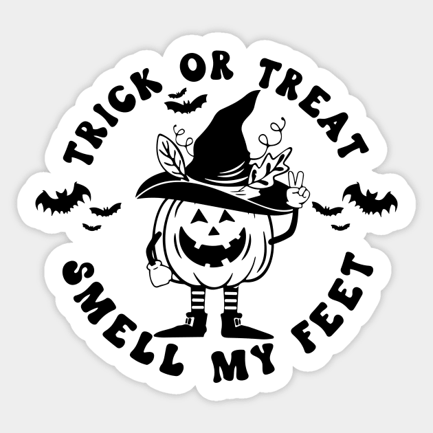 Trick or Treat Smell My Feet Sticker by Darksavage